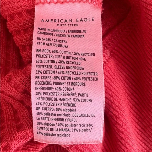 American Eagle Outfitters Women's Oversized Big Hug Waffle Crew Neck Sweatshirt - Picture 10 of 12